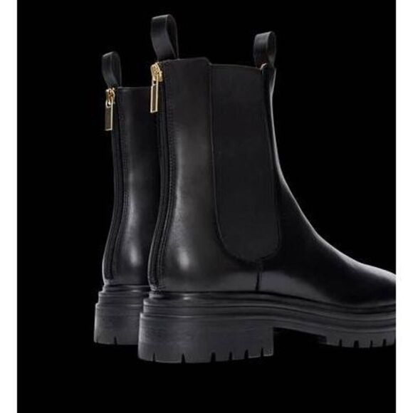 BARED FOOTWEAR PELTOPS CHELSEA BOOTS BLACK LEATHER WOMENS EU 34 US 4 4.5 NEW - Picture 5 of 8